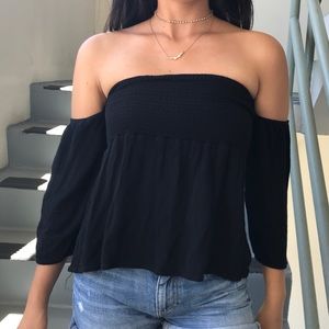 Black Off The Shoulder Top